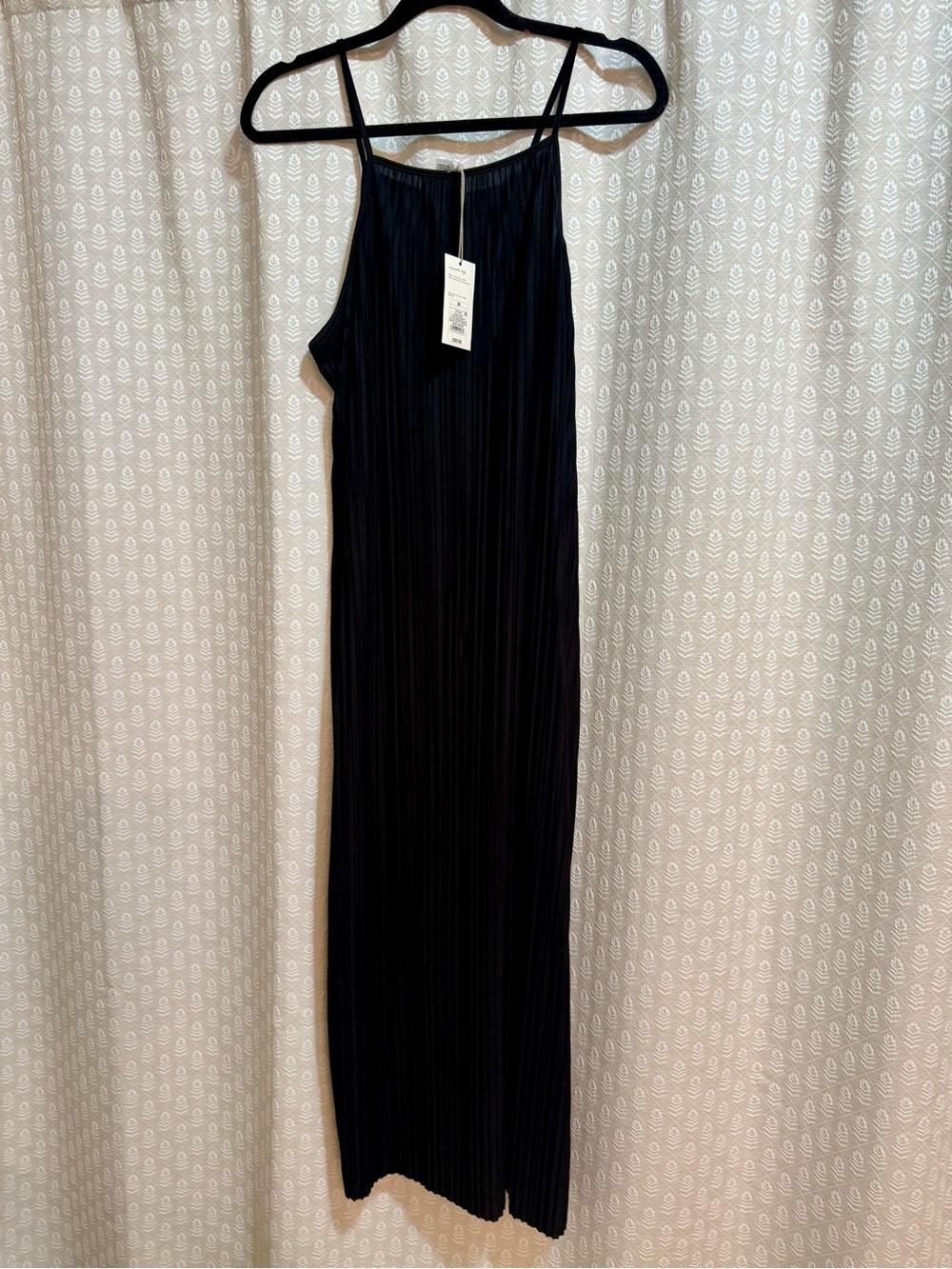 a new day Black Pleated Maxi Slip Dress